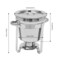 7L Round Chafing Dish Food Warmer Tray Buffet Catering Stainless Steel